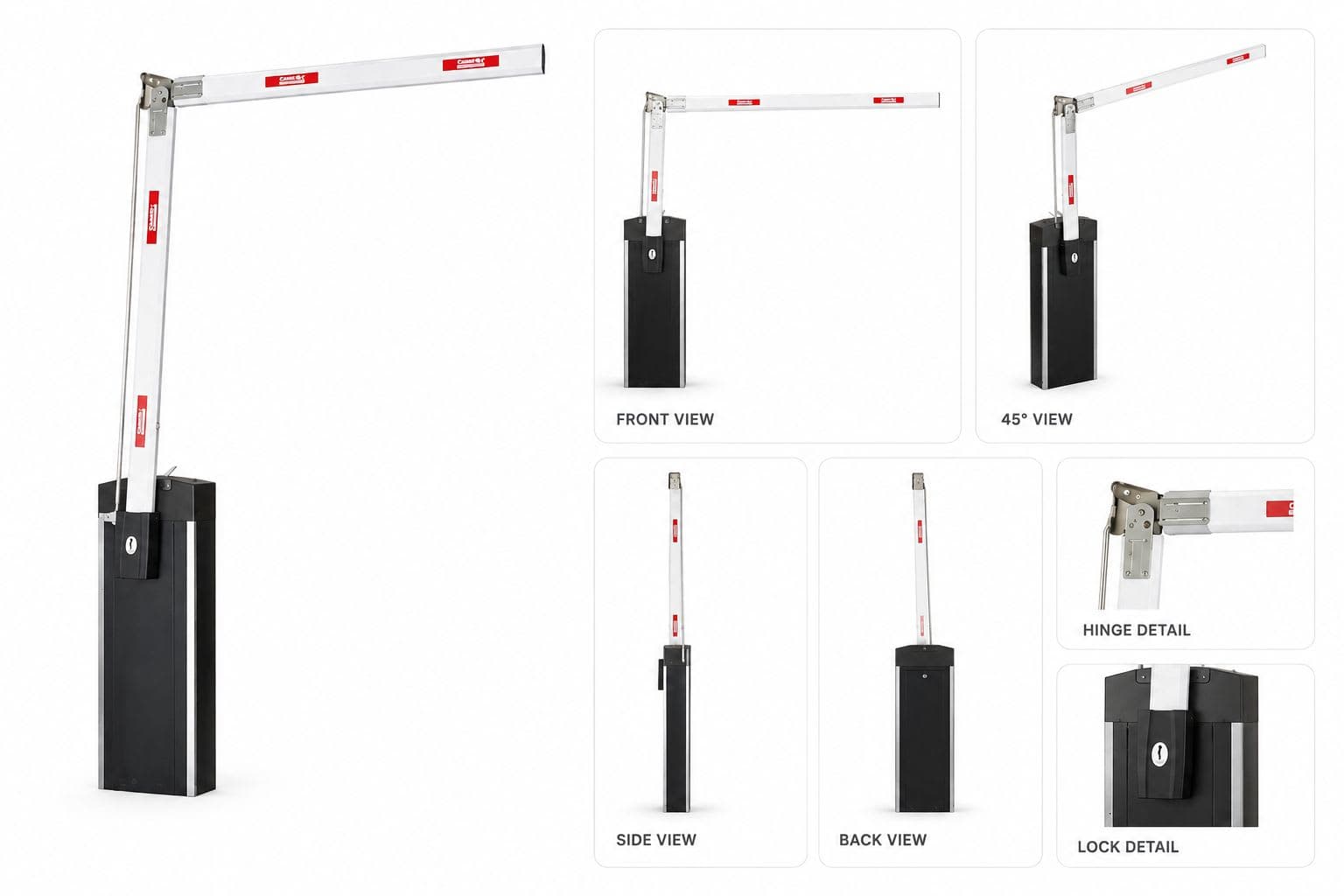 BUNDLE KZUMA BL8 with 6m Articulated LED Boom Complete Automatic Barrier System Motorline - Image 5